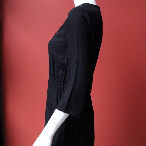 H&M DIVIDED Black Front Laced Dress - Picture 6 of 10